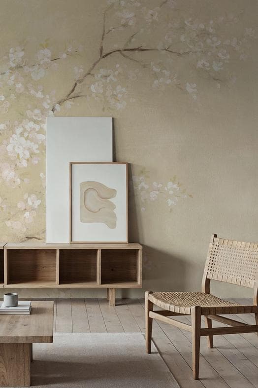 White Cherry Blossoms | Linen